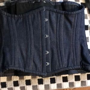 Size 28 DENIM corset. NWOT